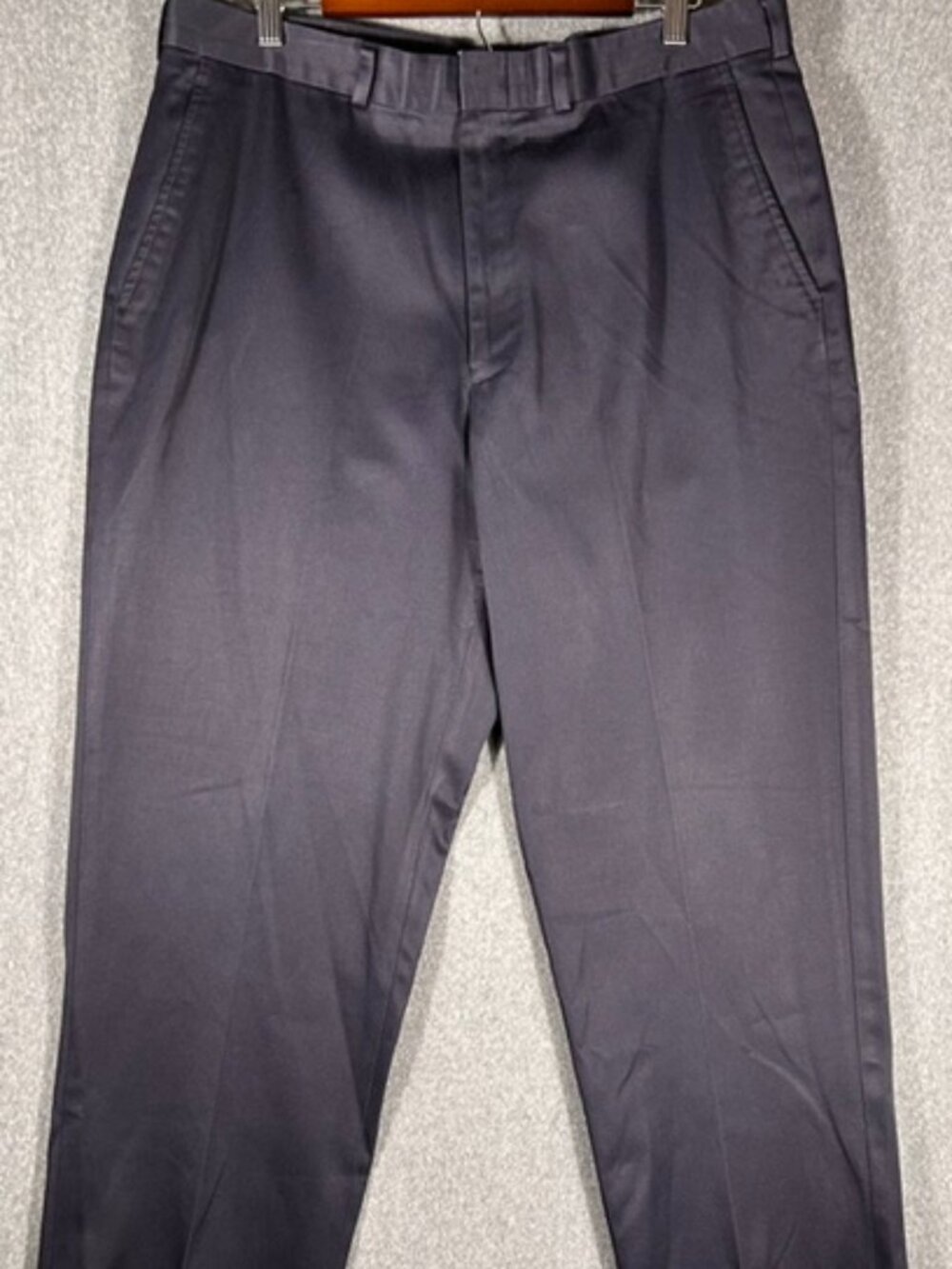 Lands' End Pants Mens 37x28.5 Navy Blue Classic Fit Chino Stretch Casual Twill